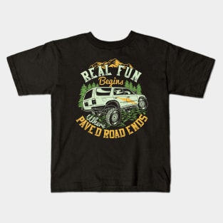 Real fun begins Kids T-Shirt